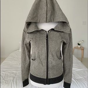 Lululemon Lightweight Zip Hoodie Dark Grey Sz 4